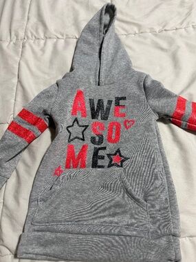 18 Month AWESOME Gray Red Black Hoodie Diva Stars